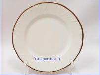 ARABIA,Kultakoriste pullalautanen / leip�lautanen,Design: Olga Osol ,lautanen halkaisija n.17,5 cm, Suunniteltu  vuonna 1960, 25 kpl,18�/ kpl ( Tuote nro 171PL )