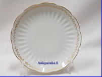 ARABIA,kultareuna malli BB  pullalautanen / leip�lautanen,Design: Ulla Procop�,lautanen halkaisija n.16,7 cm, Suunniteltu vuonna  1952-1970, 6 kpl, 18�/ kpl ( Tuote nro 198PL )