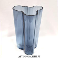 IITTALA, "Savoy"  siniharmaa  maljakko ,Design:Alvar Aalto.Merkitty Alvar Aalto Iittala,Korkeus 20 cm, halkaisija n. 12,5cm,0kpl, ( Tuote nro / Item #109MA )
