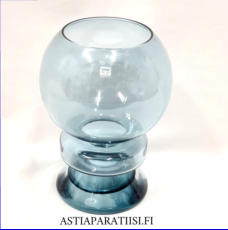 RIIHIM�EN LASI,  Ella  lasimaljakko siniharmaa, Design:Nanny Still,Valmistettu:1973-luku,Korkeus n.18 cm, leveys n.13,5 cm ,1 kpl,88� /kpl ( Tuote nro / Item #140MA )