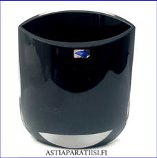 NUUTAJ�RVI, Lido  maljakko musta, Design:Tiina Nordstr�m, tuotannossa 1997-luku,Korkeus n.18,3 cm, halkaisija n.15 cm,1 kpl,158� /kpl ( Tuote nro / Item #181MA )