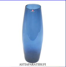 ITTALA, 2790  sininen lasimaljakko,Design:Tapio Wirkkala,tuotannossa 1956-1969-luku,Korkeus n.23,5 cm, halkaisija n.6 cm,1 kpl,128� /kpl ( Tuote nro / Item #191MA )