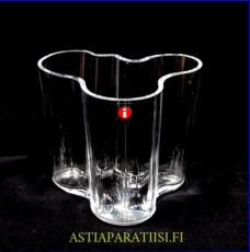 IITTALA, kirkas  maljakko,Design:Alvar Aalto,Korkeus n.9,5 cm, halkaisija n. 11,5 cm 1kpl,45 � /kpl ( Tuote nro / Item #291MA )
