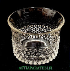 NUUTAJ�RVI, N�ppyl� lasimaljakko / kulho kirkas v�ri , Design: Saara Hopea,Valmistettu:1952-71-luku,Korkeus n.9,7 cm, halkaisija n.13,5 cm ,1 kpl,38� /kpl ( Tuote nro / Item #326MA