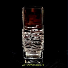 IITTALA,Vuoksi 7826 Lasimaljakko, Design:Jorma Vennola, Valmistettu1983-luku,Korkeus n. 20 cm, leveys n. 7 cm x 7 cm,1kpl,65�/kpl ( Tuote nro / Item #335MA