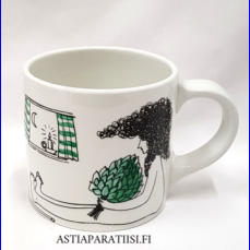 ARABIA,L�yly Saunamuki.Design:Gunvor Olin-Gr�nqvist,Suunniteltu vuonna 1961-1976. korkeus n.9,3 cm, halkaisija n.9,2 cm, 0 kpl, ( Tuote nro 117 P )