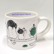 ARABIA,L�yly Saunamuki.Design:Gunvor Olin-Gr�nqvist,Suunniteltu vuonna 1961-1976. korkeus n.9,3 cm, halkaisija n.9,2 cm, k�yt�n j�lki�,1kpl, 45�/kpl,( Tuote nro 116 P )