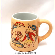 ARABIA,Saunamuki, tuoppi Kesti.Design:Svea Granlund,Suunniteltu vuonna 1950-1960, korkeus n.10 cm, halkaisija n.9,5 cm, 1 kpl, 58 �/kpl,( Tuote nro 118 P )