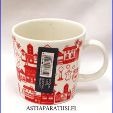 ARABIA,  Joulukyl� muki 2012 Sesonkituote, k�ytt�m�t�n,Design:Pattern Bakery ,Suunniteltu vuonna 2012, korkeus n.8 cm, halkaisija n.8,3 cm, 1 kpl, 45 �/kpl,( Tuote nro 129 P )