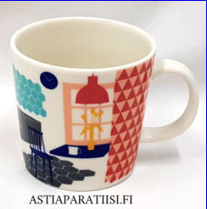 ARABIA, VVO Lumo 2014 erikoismuki ,Design:Niina Aalto,Suunniteltu vuonna 2014,korkeus n.8 cm, halkaisija n.8,3 cm, 2 kpl, 42 �/kpl,( Tuote nro 132 P )