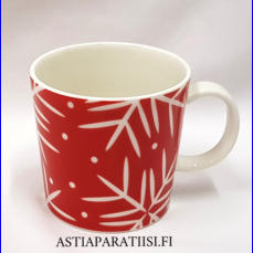 ARABIA,Iso kide joulusesonki muki , Suunniteltu vuonna 2007. korkeus n.8 cm, halkaisija n.8,3 cm, 6 kpl, 33 �/kpl,( Tuote nro 145 P )