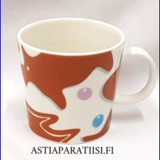 ARABIA,Piparit ja pastillit -joulusesonkimuki, Design:Pekka Paikkari,Suunniteltu vuonna 2007,korkeus n.8 cm, halkaisija n.8,3 cm, 3 kpl, 44 �/kpl,( Tuote nro 161 P )