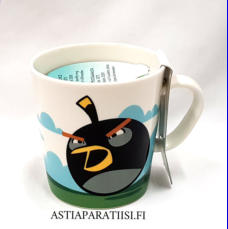 ARABIA,ANGRY BIRDS Pommi kahvimuki vuodelta 2009,korkeus n.9,5 cm, halkaisija n.8 cm, 1 kpl, 25 �/kpl,( Tuote nro 252 P )