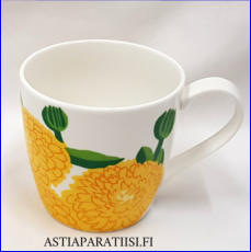 IITTALA / MARIMEKKO,Primavera -muki keltainen,korkeus n.8,5 cm, halkaisija n.9 cm, 0 kpl,( Tuote nro 261 P )