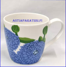 IITTALA / MARIMEKKO,Primavera -muki  sininen,korkeus n.8,5 cm, halkaisija n.9 cm, 10 kpl, 32 �/kpl,( Tuote nro 262 P )
