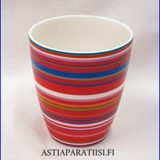 IITTALA, Origo muki Punainen,Design: Alfredo H�berli,korkeus n.9 cm, halkaisija n.8 cm, 7 kpl, 20 �/kpl,( Tuote nro 281 P )