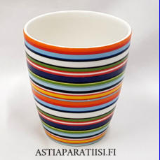 IITTALA, Origo muki oranssi,Design: Alfredo H�berli,korkeus n.9 cm, halkaisija n.8 cm, 5 kpl, 20 �/kpl,( Tuote nro 280 P )
