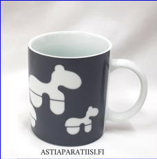 BRANDS SCANDINAVIA,Pony muki harmaa,Design:Eero Aarnio, korkeus n.8,5 cm, halkaisija n.8 cm,1 kpl,27�/kpl,( Tuote nro 299 P )