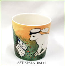 ARABIA, pupumuki Ylioppilas, Design:Helj� Liukko-Sundstr�m,Valmistusvuosi 1998,korkeus n.8 cm, halkaisija n.8 cm, 1 kpl, 48 �/kpl,( Tuote nro 309 P )