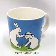 ARABIA,pupumuki Ylioppilas,Design:Helj� Liukko-Sundstr�m,Valmistusvuosi 2003,korkeus n.8 cm, halkaisija n.8 cm,1 kpl, 64 �/kpl,( Tuote nro 316 P )