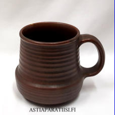 ARABIA,Kaarna muki, Design:G�ran B�ck,Tuotannossa 1965,korkeus n10 cm, halkaisija n.8 cm,5 kpl, 25 �/kpl,( Tuote nro 348 P )