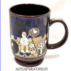 ARABIA SUOMI Kirin -olut muki Kalevala "Large Beer Mug Kirin" Harvinainen,Design: Raija Uosikkinen,korkeus n.13,5cm, halkaisija n.9,4 cm, ,0 kpl,( Tuote nro 355 P )