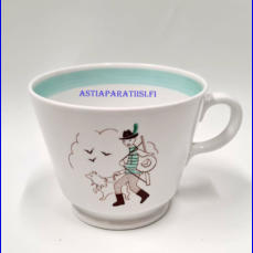 ARABIA,Harraste kaakaokuppi Mets�st�j�,ilman aluslautasta, Design:Raija Uosikkinen,Suunniteltu vuonna 1953-1954,Kupin korkeus n.9 cm, halkaisija n. 11,3 cm, 1kpl, 85�/kpl ( Tuote nro 426P )
