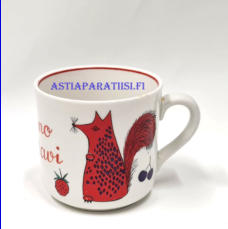 ARABIA, NOOAN ARKKI, / kettumuki, lastenmuki, malli RA,Design:Gunvor Olin-Gr�nqvist (koriste), Kaarina Aho / Kaj Franck (malli) ilman aluslautasta,v�h�isi� k�yt�n j�lki�,korkeus n.7,2 cm, halkaisija n.7,5 cm, 1 kpl, 150 �/kpl,( Tuote nro 427 P )