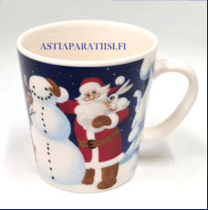 ARABIA,Santa Claus 0,3 L Lumiukko muki,korkeus n.9 cm, halkaisija n.8,2 cm, 1 kpl,35�/kpl ( Tuote nro 440 P )
