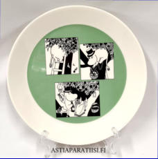 ARABIA,Muumi matala lautanen Vihre� sarjakuva (2015),Moomin Plate, Cartoon, green (2015),Design:Tove Slotte-Elevant,halkaisija n. 19,5 cm, 1 kpl,68�/kpl,( Tuote nro 299M )'
