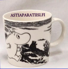 ARABIA,Muumimuki Seikkailu,Moomin Mug, Adventure (2009-2013),Design: Tove Slotte-Elevant,Korkeus n. 8 cm, halkaisija n. 8 cm, 3kpl, 62�/kpl( Tuote nro 141M )