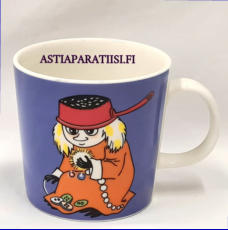 ARABIA,Muumimuki Hosuli,Moomin Mug, Muddler (2010-),Design:Tove Slotte-Elevant,Korkeus n. 8 cm, halkaisija n. 8 cm, 3 kpl,32�/kpl( Tuote nro 153M )