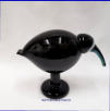 IITTALA, Musta Ibis / Ibis Black,Design: Oiva Toikka  Nuutaj�rvi,Signeerattu / Signature,mitat n.21,5 cm x 16,5 cm,1kpl,680� ( Tuote nro / Item #101T)