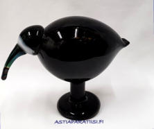 IITTALA, Musta Ibis / Ibis Black,Design: Oiva Toikka  Nuutaj�rvi,Signeerattu / Signature, mitat n.21,5 cm x 16,5 cm,1kpl,680� ( Tuote nro / Item #101T)