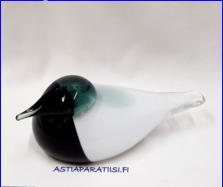NUUTAJ�RVI,Smew (Uivelo)  II-laatu / Eider 2002-2006, Design: Oiva Toikka, Nuutaj�rvi, Signeerattu / Signature,mitat n. 23 cm x 11 cm,1kpl,380� ( Tuote nro / Item #111T)