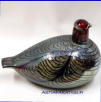NUUTAJ�RVI, keskikokoinen lintu vihert�v�, filigraani, lysteri,Design: Oiva Toikka  Nuutaj�rvi ,Signeerattu / Signature,mitat n. 19,5cm x 11,5cm,0kpl, ( Tuote nro / Item #119T)