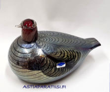 NUUTAJ�RVI, keskikokoinen lintu vihert�v�, filigraani, lysteri,Design: Oiva Toikka  Nuutaj�rvi ,Signeerattu / Signature,mitat n. 19,5cm x 11,5cm,0kpl, ( Tuote nro / Item #119T)
