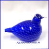 IITTALA, Sinisulka Blue Bird, Design: Oiva Toikka,Nuutaj�rvi,Signeerattu / Signature,mitat n. 14cm x 8 cm,0kpl, ( Tuote nro / Item #121T)
