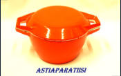 Emaloitu valurautapata, k�yt�n j�lki�, n. 17cm x 8,5cm, 1kpl, 65�/kpl.
