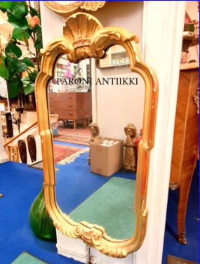 N�ytt�v� Antiikki Peili kullattu , Mitat: K. 65 cm L35 cm,180�, ( Tuote nro 106PE )