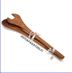 TEAK/TIIKKI,Salaattiottimet ,Mitat: pituus n.  30,5cm,1 setti�, 35�/setti,( Tuote nro / Item #112PU )