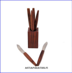 TEAK/TIIKKI,Vintage Hedelm�veitset, retro 1960-luvun puoliv�liss� moderni ,35�/setti,( Tuote nro / Item #116PU )