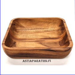 Puinen Vintage Salaattikulho ,Mitat: Halkaisija n. 25 cm X 25cm, Korkeus n. 6,5 cm,0kpl,( Tuote nro / Item #124PU )