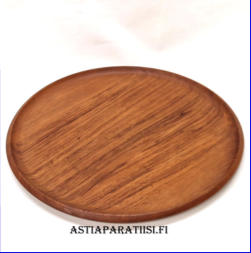 Backman veljekset ky tiikki-tarjotin Vintage,Mitat: Halkaisija n. 35 cm, 1kpl,45�,( Tuote nro / Item #133PU )