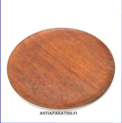 TEAK/TIIKKI-tarjotin Vintage,Mitat: Halkaisija n. 30,5 cm, 1kpl,20�,( Tuote nro / Item #138PU )