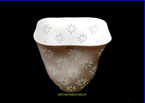 ARABIA, riisiposliini  Maljakko,Design:Friedl Holzer-Kjellberg,1940-1990-luku. n. 13cm x 14,7cm, 13,2cm, 1kpl., 280�/kpl.
