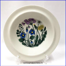 ARABIA,Flora syv� ruokalautanen, Design:Esteri Tomula (koriste), Ulla Procope (malli) vuonna 1960 (malli), 1977 (koriste),halkaisija.n.20,2 cm, 0 kpl, ( Tuote nro 115R )