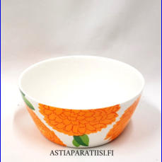 IITTALA,MARIMEKKO,Primavera -Murokulho / j�lkiruoka- / tarjoilukulho, Oranssi,Korkeus n. 6 cm, leveys n. 14 cm,1 kpl, 29 �/kpl ( Tuote nro 291R )
