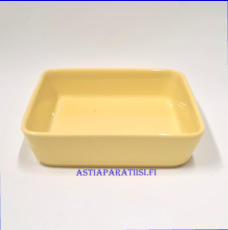 IITTALA,Teema.keltainen neli�vati, BA malli, Design:Kaj Franck,Korkeus n. 4 cm, leveys 15 cm x 15 cm,1 kpl, 26 �/kpl ( Tuote nro 336R )