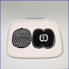 MARIMEKKO,Kompotti lautanen musta,leveys n. 15 cm X 12,5 cm,0 kpl,  ( Tuote nro 367R )